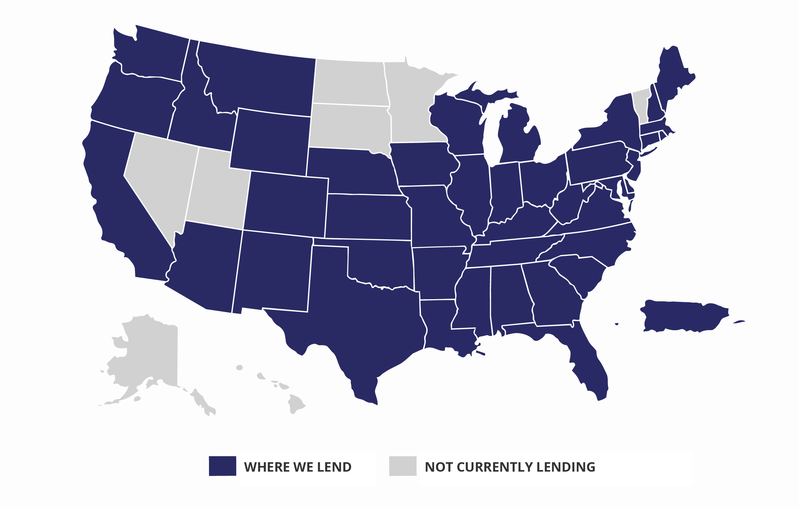 Planet Capital US lending map